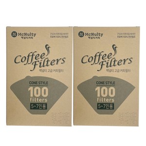 고급 커피필터 5~7인용 100매 커피여과지 2개, 100개입
