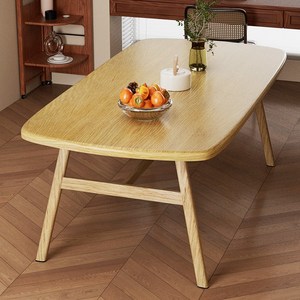 홈컴 식탁 입식 테이블 사각형 1200x600mm, 4인용, 우드