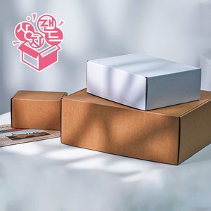 직사각 높은 조립식 상자 택배박스 국내산 고급 선물 박스 답례품 옷 선물포장 낱장 종이 일체형 골판지박스, 1개, 34) 크라프트 34호 [40x26x11]
