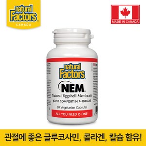 (내추럴팩터스)NEM 넴 네추럴 계란껍질 맴브레인 60정(조인트 건강)