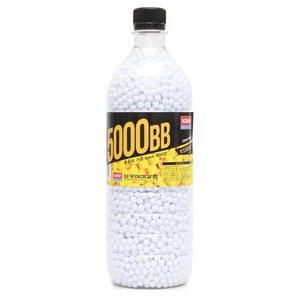 7000 6mm BB탄 5000발 비비탄 BB탄 총알, 흰색, 1개