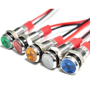 LED 차량용 발광 다이오드 표시등 경고등 6MM 3V 6V 12V 24V 램프, 1개, LED표시등 12-24V 화이트