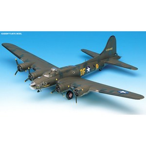 아카데미과학 1/72 미육군 B-17F 플라잉포트리스 멤피스벨 폭격기 12495 비행기 모형 프라모델, 1개