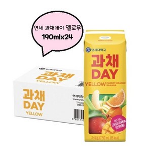 연세유업 과채데이 옐로우 190ml, 24개