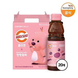 광동 비타500 콜라겐 잔망루피 100ml X 20병 선물용 케이스, 2L, 1개