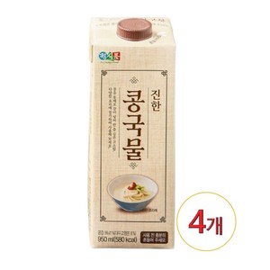 베지밀 정식품 진한 콩국물 950ml, 4개