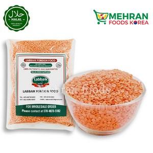 LABBAIK Masoo Dal (Red Split Lentil / Pulse) 800g 렌틸콩, 1개