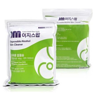 이도팜 이지스왑(160g) 지퍼백 / 소독용 알콜솜 병원솜 사각절단솜 알콜스왑, 1개