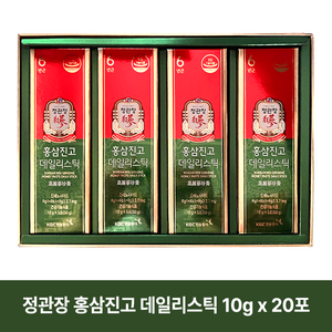 정관장 홍삼진고 데일리스틱 10g x 20포, 20회분, 1개