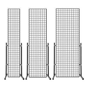 킹철물 네트망 스탠드 매장 진열대, 02) 450x1200mm 다리1000mm, 1세트, 블랙