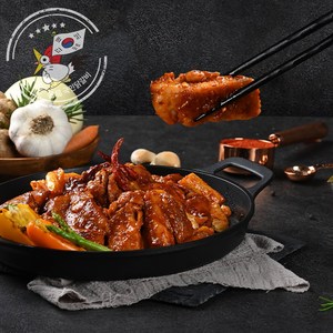 두루푸드 국민닭갈비 춘천닭갈비 택배 홈파티 캠핑요리, 전통맛 500g (1.5인분), 1개, 500g