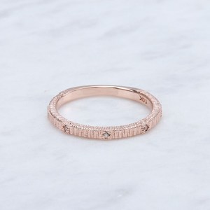 [골드인]언이븐 꼬냑 다이아몬드 반지 가드링 레이어드링