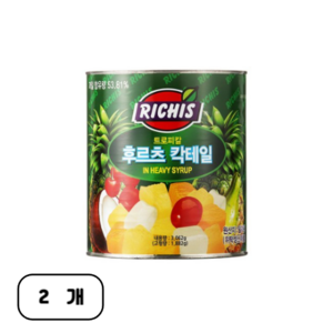 (주)동서 리치스 트로피칼 후르츠 칵테일, 3.062kg, 2개