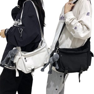 컬트 남여공용 학생 캔버스 캐주얼 메신저백 데일리 크로스백 2컬러