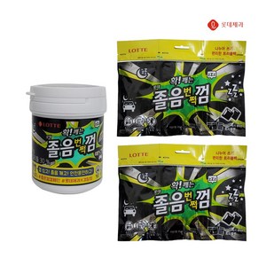 롯데 졸음번쩍껌 87g1통 + 리필105gX2팩 자일리톨껌 졸음방지껌 졸음껌, 1개, 297g