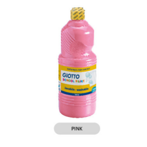 지오토 템페라물감 스쿨페인트 1000ml 대용량, PINK