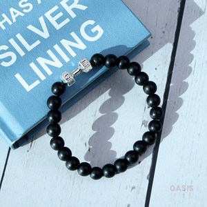 [오아시스] 소원성취 만사형통 오닉스 액막이 팔찌 행운 재물운 사업운 성공운 시험합격 운동선수 헬스 피트니스 야구 축구 스포츠 패션 염주 원석 남자 여자 커플