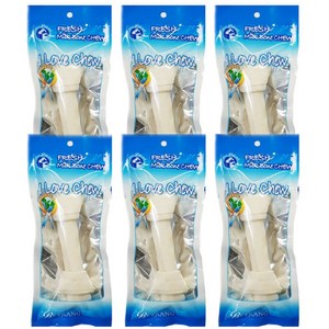 베트랑 대형견용 소가죽 개껌, 우유맛, 65g, 6개