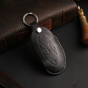 HAKO 푸에블루 천연소가죽 차키케이스, H-10, 블랙