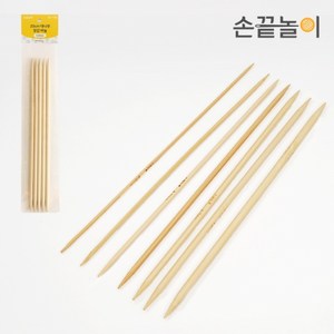 [손끝놀이] 20cm 대나무 장갑바늘 (2.0~5.0mm) 7사이즈 / 5개 1세트, 1개