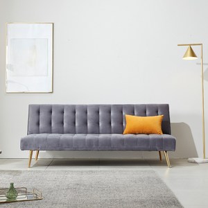 퍼니코 벨로나 접이식 벨벳or가죽 소파베드, 벨벳그레이