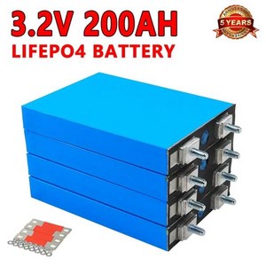 전기 자동차 태양광 저장 시스템 셀 Lifepo4 리튬 다리미 인산염 배터리 팩 DIY 12V 24V 36V 48V 3.2V 200AH 1-4PCs 신제품, 한개옵션1, 1개, 1개입