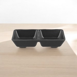 체크(흑) 쌍초장 업소용 종지 다용도 일식 스시 회, 1개, 단품