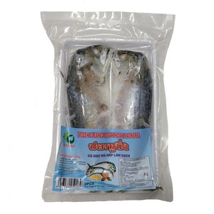 냉동 찐 줄무늬 고등어 CA BAC MA HAP LAM SACH 빠투능, 200g, 1개