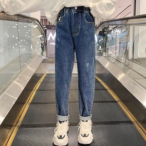 체크블룸 여아 청바지