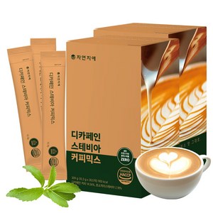 자연지애 디카페인 스테비아 커피믹스 10.3g x 30스틱 / 당류 0g 콜레스테롤 0g 트렌스지방0g, 618g, 30개입, 2개