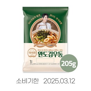 삼립 하이면 완도김 우동 10봉, 205g, 10개