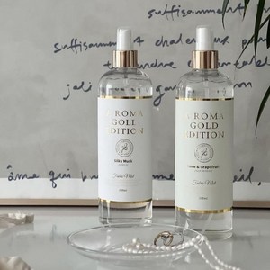 골드에디션 섬유향수 500ml 1+1 항균탈취99.9% 에이로마플라붐, 실키 머스크, 바이올렛