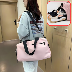 마이바케이션 헬스가방 신발 분리수납 방수, 핑크, 1개