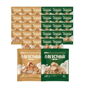 허닭 스팀 닭가슴살 2종 100g (마늘맛+고추맛), 30개