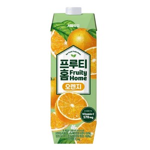 서울우유 프루티홈 오렌지, 4개, 1L