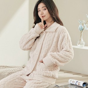 말랑마쥬 크리미 왕카라 꽈배기 극세사 커플잠옷