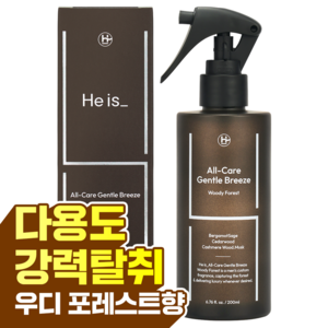 히이즈 젠틀브리즈 다용도 룸스프레이 우디 포레스트향 퍼퓸, 1개, 200ml