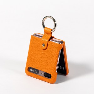 본아띠 소가죽 스마트링 갤럭시 Z플립3 / 2 &1 슈렁컨 고리 해드폰케이스