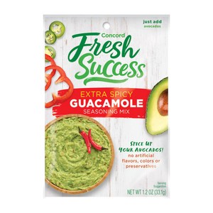 Concord Foods Extra Spicy Guacamole Mix: Bold Heat Concord Foods Extra Spicy Guacamole Mix: 전통적인 풍미와, 34g, 1개