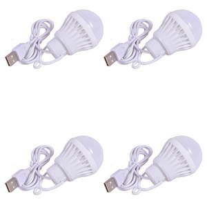 USB LED 램프 3W, 4개, 백색