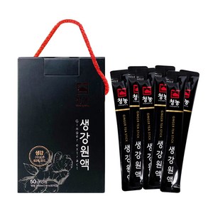 [청농] 매운맛을 없앤 생강원액 생강청 스틱 50포 (선물용), 상세 설명 참조, 5개