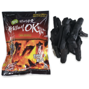 한방에OK 간편점화 착화숯 캠핑 숯불 바베큐 구이용 번개탄 대용, 1kg, 3개