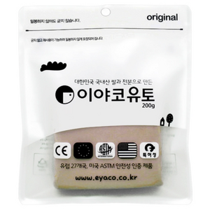 이야코 유토 만지락 소프트 굳지않는 점토 유아 어린이, 이야코 200g, 1개