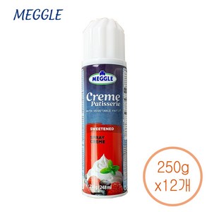 메글레 CREME 식물성 19% 스프레이 휘핑크림 250g 수량선택, 12개, 250
