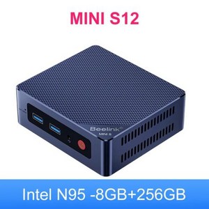 초소형PC 미니 일체형 Beelink 데스크탑 S12 인텔 N100 NVME Win 인텔 12 세대 256GB SSD, 3) Intel N95 8G256G - EU, 3.Intel N95 8G256G - EU