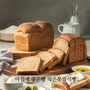 아침에 좋은빵 통밀100% 백프로 통밀빵 통밀식빵 식사빵 저당 저염 비건, 1개