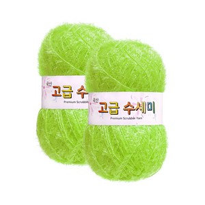 울클럽 뜨개실 고급수세미실 80g 2볼, 2개, 144 라임