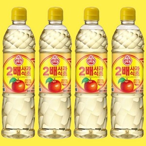 오뚜기 2배 사과식초, 900ml, 4개