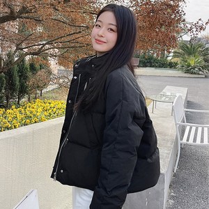 바스락 하이넥 웰론 숏패딩 파카