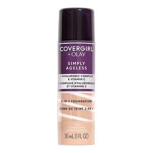 COVERGIRL+OLAY Simply Ageless 3-in-1 리퀴드 파운데이션 클래식 아이보리, 1개